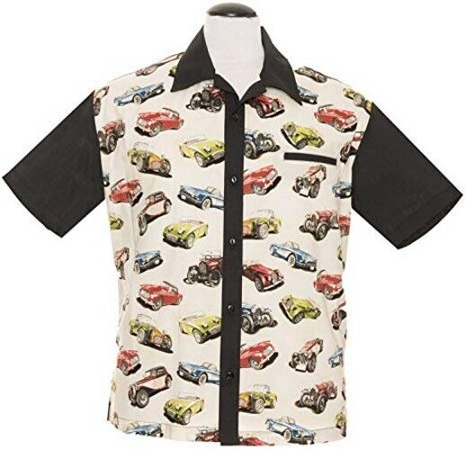 50's Classic Hot Rod  Bowling Shirt