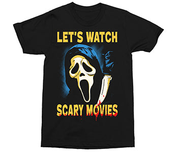 Ghostface Let's Watch Scary Movies T-Shirt